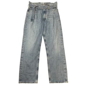 Agolde Reworked Belted 90's Straight Jeans Size 28